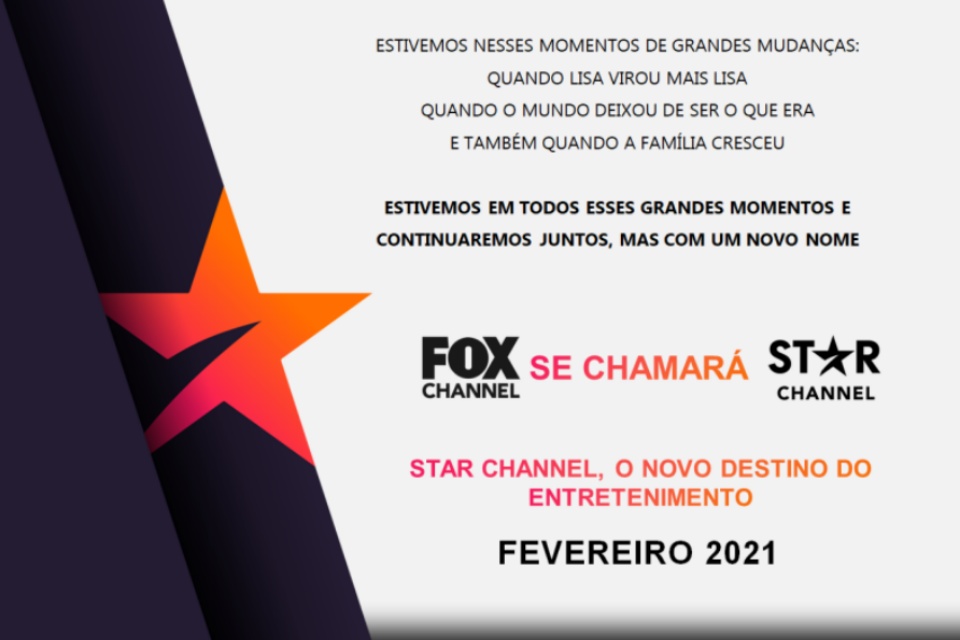 Imagem de: Canais FOX vão mudar de nome para STAR no dia 22 de fevereiro