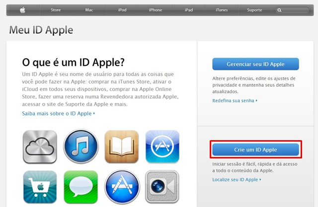 como criar uma apple