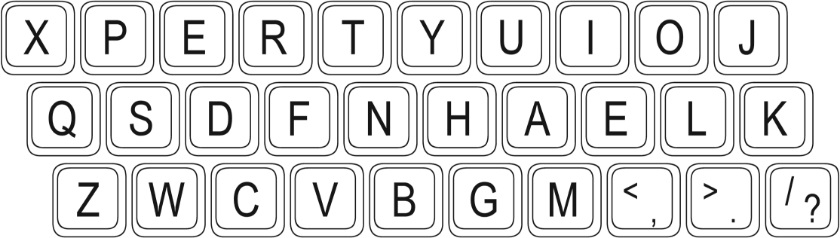 O desenho de um teclado