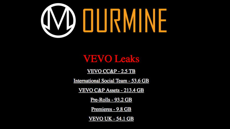 Grupo hacker divulga 3 TB de dados da VEVO depois de ser xingado Lista-screenshot-captura-tela-16114435389008