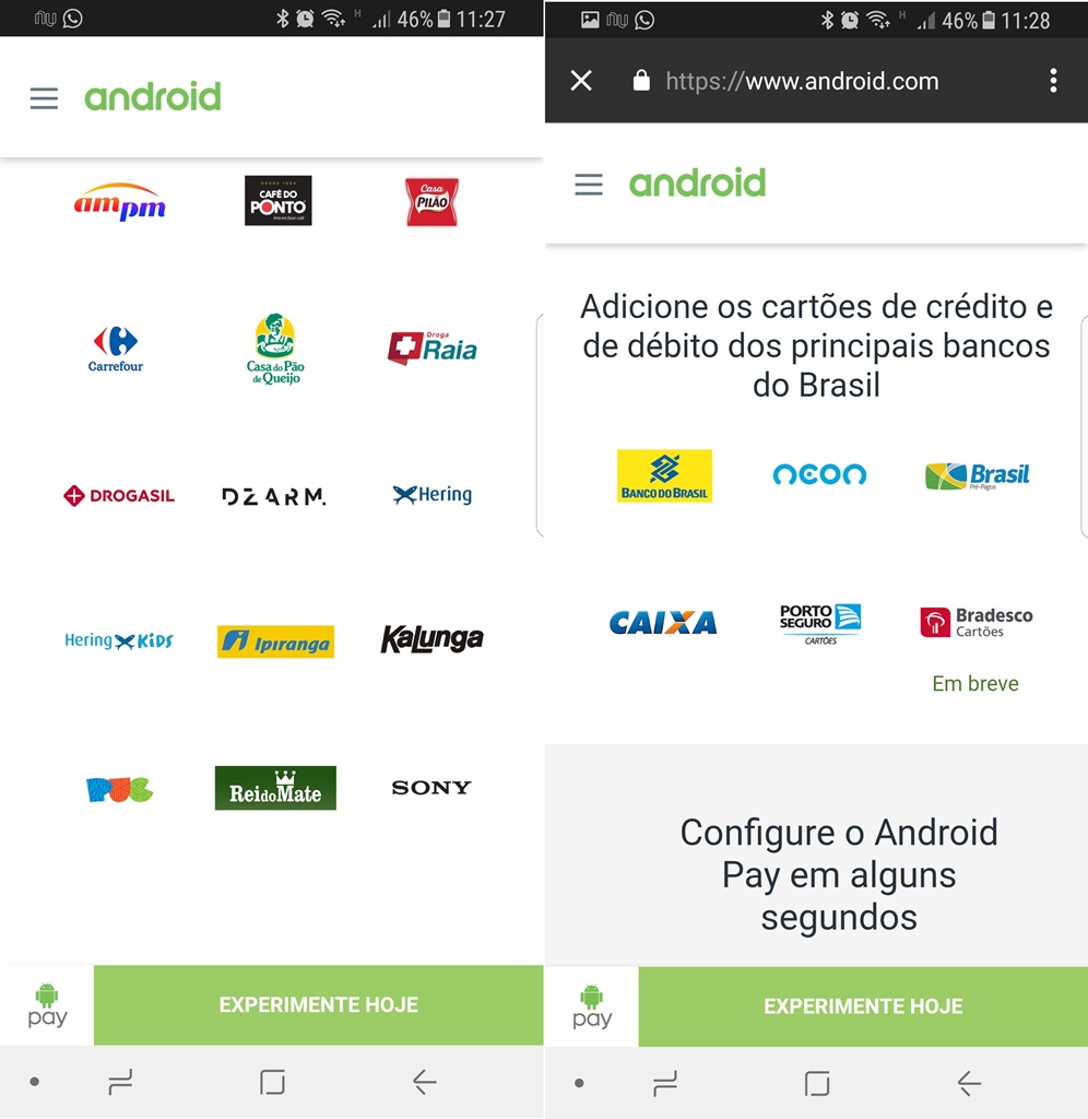 Android Pay chega oficialmente ao Brasil; veja se seu 