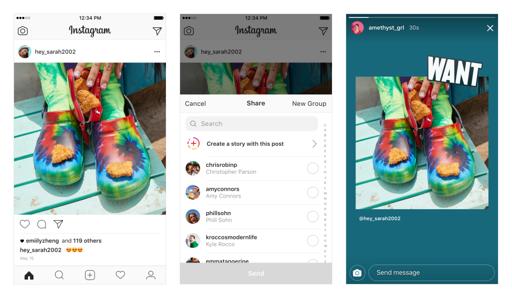 Instagram agora permite compartilhar postagens em Stories