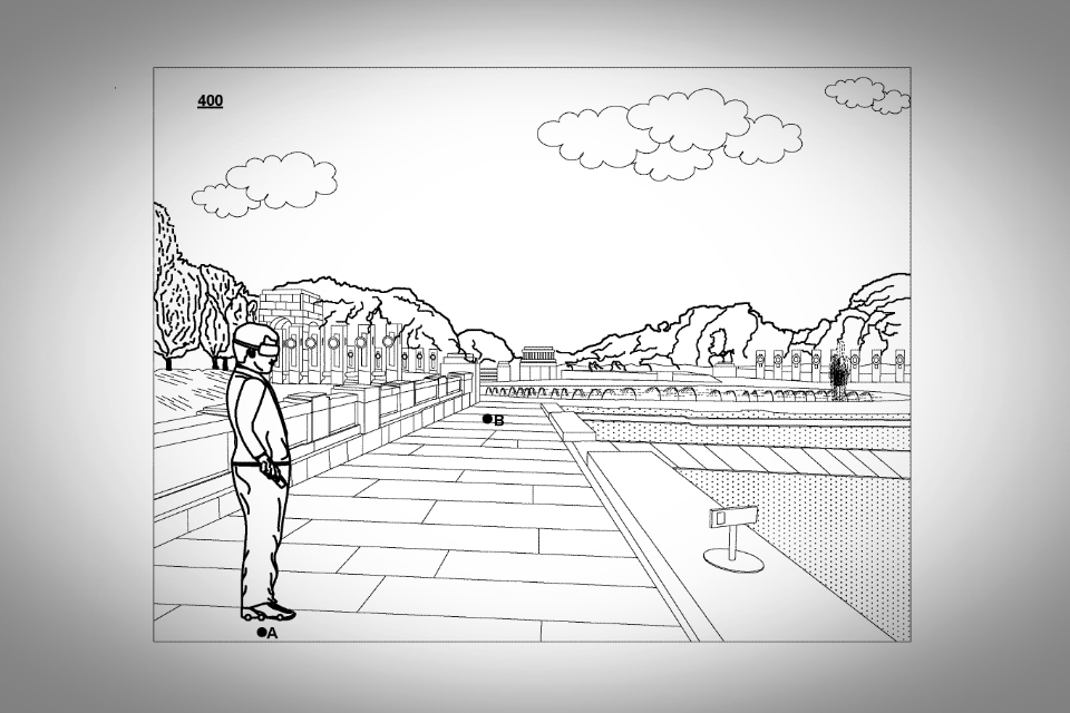 Imagem de Google registra patente de dispositivo de VR com tênis com rodinhas no tecmundo